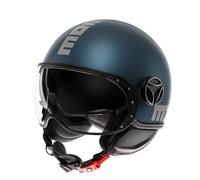 Momodesign-FGTR EVO E2206 | Casco de Moto Demi-Jet Unisex con Visera Solar Integrada y Forro Interior Extraíble DrySpeed para Uso Urbano