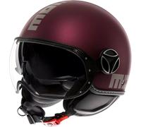 Momodesign FGTR Evo Mono, casco jet S female Mate Rojo Oscuro/Plata