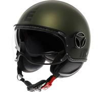 Momodesign FGTR Evo Mono, casco jet XL female Mate Verde Oscuro/Negro