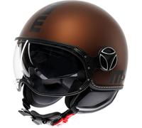 Momodesign FGTR Evo Mono, casco jet XL male Mate Marrón Oscuro/Negro