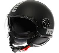 MOMO FGTR Evo Mono 2.0 Casco a reacción, negro, tamaño M para Hombres