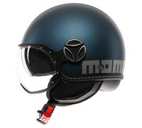 MOMODESIGN Momo Design FGTR Evo Casco Jet Mate/Azul/Plata 59 unisex