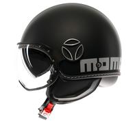 MOMODESIGN Momo Design FGTR Evo Casco Jet Mate/Negro/Plata 61 unisex