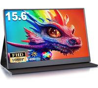 MOMODS Monitor Portatil, 15.6 Pulgadas Pantalla Portatil, 1080P con USB-C | Portable Monitor con Mini HDMI/USB-C, para Computadora Portátil, PS5, Xbox, Teléfono