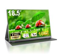 MOMODS Monitor Portatil, 18.5 Pulgadas 100Hz Monitor de Juego Portátil, IPS 1080P FHD Pantalla Portatil con VESA Mini HDMI/USB-C, para Computadora Portátil Teléfono PS5 Xbox