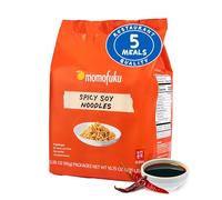 Momofuku Fideos de soja picantes de fideos ramen por David Chang, 5 porciones, auténtica sopa de ramen picante, aperitivos asiáticos
