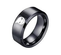 momogut Anillos de anime Death the Kid Evans Soul Albarn Maka Anillo Simple Stylish Anillo de Acero Inoxidable Accesorio Versátil para el Uso Cotidiano