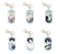 momogut Anime Fragrant Flower Blooms with Dignity Bonito Llavero Waguri Kaoruko Hoshina Subaru Tsumugi Rintarou Trendy Colgante para bolso para el Diario