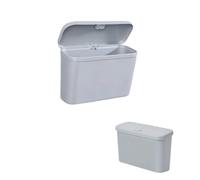 MOMOHCHGBT Basurero para Coche Tipo Prensa Cubo Basura Colgante Multifuncional Montado En Coche con Tapa A Prueba Fugas Almacenamiento Varios Tipos Basureros Portátil Coches(Gray)