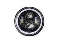MOMOHCHGBT Faro LED Para Moto Para Touring Para Ultra Classic Electra Para Street Glide Road King Faro LED De 7 Pulgadas Plug And Play Para Motocicleta Proyector Delantero(1pc Black B)