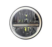 MOMOHCHGBT Faro LED Para Moto Para Touring Rod FatBoy Heritage Para Softail Slim Para Motocicleta De Lujo Faro LED 7 Pulgadas DRL H4 Halo Anillo Ámbar Proyector Delantero