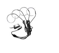 MOMOHCHGBT Faro ojos de ángel 360 Grados LED APP Bluetooth Devil Demon Eyes Coche Motocicleta 2,5 3,0 Pulgadas Proyector Lenscar Angel Eye DRL Faros Angel Eyes para coche(4pcs RGB)