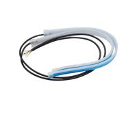 MOMOHCHGBT Faro ojos de ángel Para Coches Faro 1 Par Brillante Flexible DRL Tira LED Señal Giro Blanco Amarillo Secuencial Luces Circulación Diurna Faros Angel Eyes para coche(30cm,Ice blue-yellow)