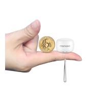 Momoho Mini Altavoz Bluetooth Portátil Inalámbrico Con Control Remoto de Cámara Para Smartphones, Estéreo TWS (Mini Redondo, Blanco)