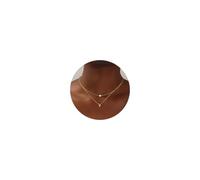 MOMOL Gargantilla de acero inoxidable chapado en oro de 18 quilates con inicial de corazón en capas, collar personalizado con letra pequeña, collar con nombre y monograma para mujer, Metal