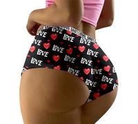 Momolaa Bikini selmark Mujer Lencería levantadora de glúteos para Mujer, Bragas Invisibles, Calzoncillos con Estampado de corazón y Labios, Ropa Interior Sexy de algodón, Bikinis, Tanga Bikini