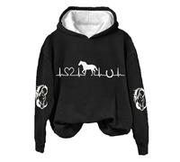 Momolaa Camisetas Personalizadas Hombre Sudadera con Capucha Informal para Mujer, con del corazón del Caballo, Amante de los Caballos, Sudadera Informal de Manga Larga, Camisa Camisetas