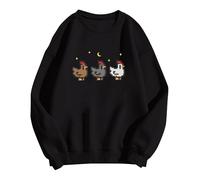 Momolaa Long Sleeves Women La Sudadera con diseño de Pollo de Stardew Valley para Jugadores se destaca con un Atuendo de Juego Lindo y Acogedor a la para Juegos Long Sleeves Women