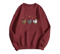Momolaa Long Sleeves Women La Sudadera con diseño de Pollo de Stardew Valley para Jugadores se destaca con un Atuendo de Juego Lindo y Acogedor a la para Juegos Long Sleeves Women