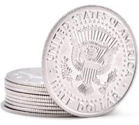 MOMOMAGE 10 monedas superdelgadas de medio dólar, trucos mágicos, aparecer/desaparecer, accesorios de ilusión callejera, accesorios de utilería de comedia