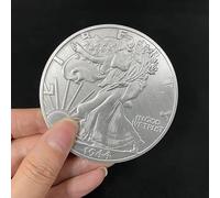 MOMOMAGE Jumbo Walking Liberty Half Dollar (7,3 cm) Magic Tricks Moneda Apareciente Magia para Magos Close Up Street Illusions Accesorios