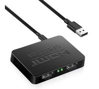 Momowin Splitter HDMI 1 Entrada 2 Salidas, Duplicador HDMI Salida Dos Monitores Idénticos, Soporta HD 4K 3D HDTV/Launch Stick/PS3/PS4