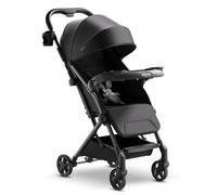 Mompush Lithe V2 - Cochecito ligero con bandeja para aperitivos, ultra compacto, plegable y listo para avión, asiento reclinable casi plano, portavasos, cubierta de lluvia y bolsa de viaje incluida
