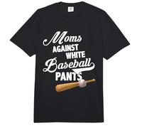 Moms Against White Baseball Pants - Baseball Season Mom Comfort Colors Adult Heavyweight T-Shirt