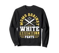 Moms Against White Baseball Pants Funny Sports Mom Sudadera
