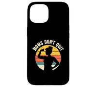 Moms Don't Quit Strong Mom Vintage Sunset Retro Design Carcasa para iPhone 15