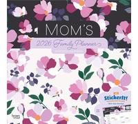 Mom's Family Planner 2026 12 X 24 Inch (Hanging) Monthly Square Wall Calendar Matte Paper and Sticker Sheet Plastic-Free