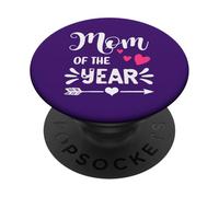 Moms Favorite Mom of The Year Award Mum Daughter Mothers Day PopSockets PopGrip Adhesivo