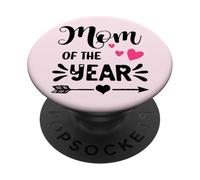 Moms Favorite Mom of The Year Award Mum Daughter Mothers Day PopSockets PopGrip Adhesivo