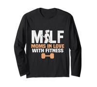 Moms in Love with Fitness Workout Madre Manga Larga