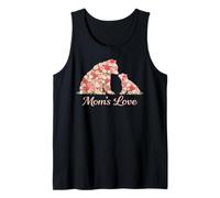 Mom'S Love Floral Mama Bear Primavera Día de la Madre Camiseta sin Mangas