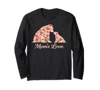 Mom'S Love Floral Mama Bear Primavera Día de la Madre Manga Larga
