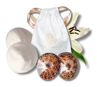 MOM'S SHELLS Essentiel + - Conchas de lactancia de nacar natural + Lanolina 100% pura Alphanova - Kit natural post-parto - Alivio pezones (talla L + Lanolina 40 ml)