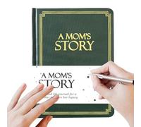 Moms Story Journal Book, 250 Guided Questions Memory Keepsake, Meaningful Life Record for Family Connection, Thoughtful Prompt Pages with Elegant Layout, Sentimental Gift Idea Collection