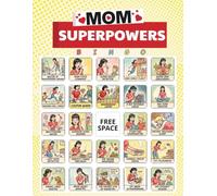 Mom's Superpowers Bingo: 32 player game for family party game, Mother's Day Party Game, Mom Birthday Activity for Kids and Teens