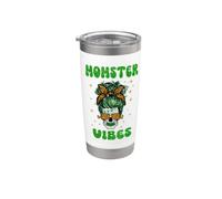 Momster Vibes Scary Mom Funny Family Halloween Costume Vaso térmico de acero inoxidable de doble pared