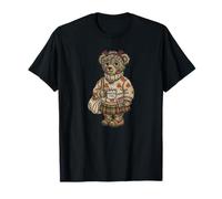 Momster Zombie Oso de Peluche, Vintage Acogedor otoño Halloween Camiseta