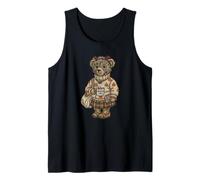 Momster Zombie Oso de Peluche, Vintage Acogedor otoño Halloween Camiseta sin Mangas
