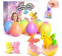 MOMUSE Huevo de Unicornio para Niños 6 PCS, Kit de Manualidades, Regalo Niñas 4 Años, Regalos de Pascua, Regalos para Fiestas de Cumpleaños Niñas Niños 3 4 5 6 7 8 Años
