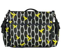 Momymoo Lulu - gris, bolso cambiador, diseño de colibrí