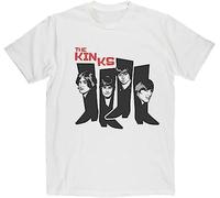 MOMYXCJQ ATONG Rare The Kinks Band Men's Short Sleeve Cotton White T-Tshirts Camisetas y Tops White(X-Large)