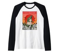 Momzilla Monster Mama City - Vestido Floral Divertido para el día de la Madre Camiseta Manga Raglan