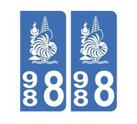 Mon Blason 988 - Placa para matrícula (9,8 x 4,5 cm) diseño de Nueva Caledonia