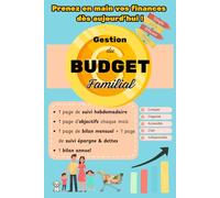 Mon Budget Familial 12 Mois - Planner Financier Hebdomadaire, Mensuel et Annuel | Suivi des Dépenses, Épargne, Dettes & Objectifs | Format 15,24 x 22,86 cm