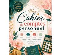Mon Cahier de comptes personnel - Grand format 21,59 x 27,94 cm: Carnet de budget mensuel grand format pour suivre revenus, dépenses, épargne et solde du mois
