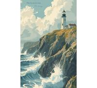 Mon carnet de notes Côte sauvage: 100 pages lignées A5 - Phare bord de mer - pour notes personnelles